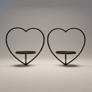 Source Unknown Black Heart Wall Shelves